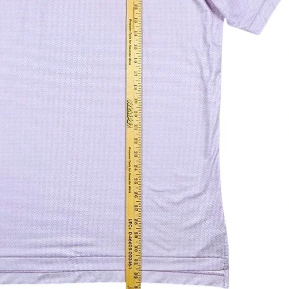 Peter Millar Summer Comfort Mens XL Purple Geometric Print Performance Golf Polo - Picture 5 of 7